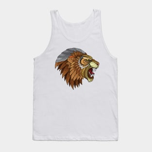 Zentangle Lion Head Tank Top